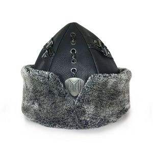Chapeau asymétrique traditionnel de haute qualité en similicuir Ottoman Kayi Ertugrul Dirilis / Bork Shark Anatolia, respirant pour l'extérieur - Product Image 1