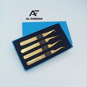 Pinzas para pestañas Diamond Grip Plasma Gold Color Acero inoxidable sostenible Probado a mano Pinzas de extensión de pestañas puntiagudas - Product Image 3