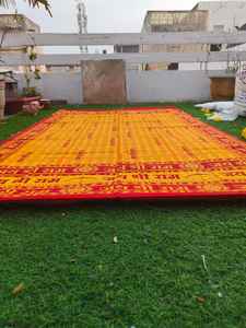Jai Shree Ram Gamcha Cotton Printed <b>Scarf</b> for Puja Ram Naam Dupatta Bhagwa Hindu Religious Dupatta Jai Shree Ram Ji Prayer Shawl - Product Image 6