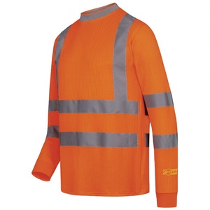 เสื้อยืดแขนยาวสีส้มสะท้อนแสงสำหรับงานอุตสาหกรรม-NEVIO SAFESTYLE - Product Image 2