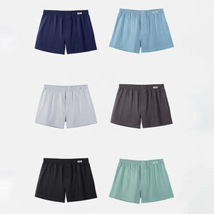 Boxers pour hommes tissés sur mesure en gros, confortables, doux, taille classique, antibactériens, respirants, séchage rapide, couleurs personnalisées - Product Image 5