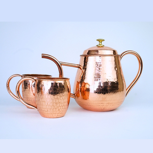 Authentic Copper <b>Teapot</b> <b>Cup</b> Set Handcrafted Stylish <b>One</b> <b>Cup</b> <b>Teapot</b> Set Portable Home Cafe Office Eco-Friendly Tea Enjoyment - Product Image 2
