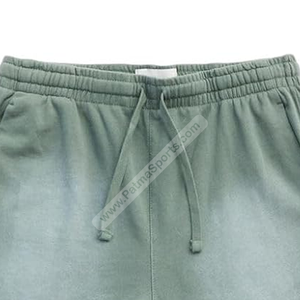 Short de survêtement vert délavé à l'acide Shorts de survêtement à séchage rapide de haute qualité Shorts de survêtement broderie sérigraphie - Product Image 5