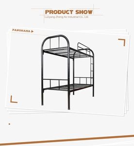 Cama litera doble de metal con escalera y barandillas de seguridad, estructura de acero resistente para niños/adultos/hostales - Product Image 5