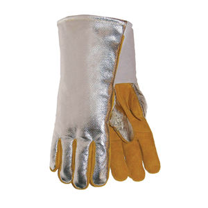 Venta al por mayor mejor diseño personalizado de piel de cabra Digital de cuero guantes de soldadura profesional Unisex guantes de soldadura - Product Image 3