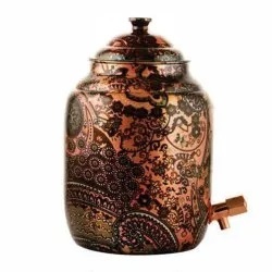 Unique Hammered Luxury Copper Water <b>Container</b> Anti-corrosion Coating Dishwasher Safe for Kitchen Home Hotel Restaurant Decor - Product Image 5