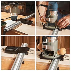 Sistema de guía Dado de enrutador profesional con adaptador de buje universal - Product Image 6