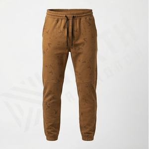 Nouveauté Pantalons de jogging pour hommes en laine, couleur personnalisée, taille mi-haute, légers, respirants, décontractés, en molleton, lavés, athlétiques - Product Image 1