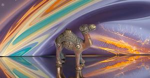 PARIJAT HANDICRAFT Estatuilla de camello de latón hecha a mano Diseño Art Deco Ecológico Durable Chino Fengshui Animales decorativos para - Product Image 6