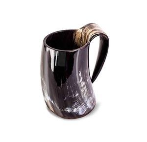 Natural Horn Mug Viking-Inspired Natural Luxury Medieval Design with Perfect Grip for Beer coffee <b>wine</b> cold drink and etc; - Product Image 5
