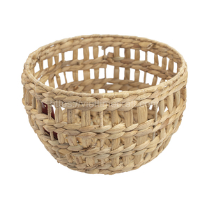 Wholesale Set of 3 Eco-Friendly Water Hyacinth <b>Round</b> Storage <b>Baskets</b> Kitchen Organizer From Vietnam - Product Image 3