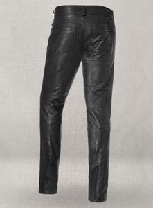 Pantalon en cuir décontracté léger de longueur standard de haute qualité 100% / Pantalon en cuir de qualité supérieure en tissu à séchage rapide - Product Image 2