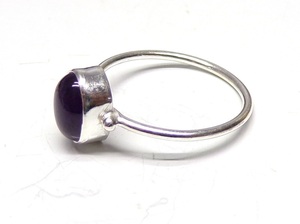 Anillo de piedras preciosas de plata simple para mujer, joyería de amatista natural con piedra natal fina para bodas en Febrero - Product Image 2