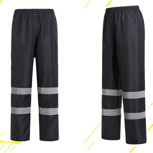 Combinaison de sécurité réfléchissante imperméable pour hommes, tissu Oxford, classe 2, vêtements de pluie de sécurité, veste et pantalon pour le travail de circulation, la pêche - Product Image 5