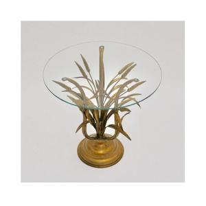 โต๊ะกาแฟหน้ากระจกหรูหรา พร้อมขาเหล็กสามขา ตกแต่งสไตล์โบราณ - Product Image 2