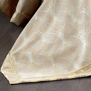 Guzide Podyum Gold 4-Piece Customized Classic Luxury Home <b>Bedspread</b> <b>Set</b> 100% Chenille Organic Woven Striped Washable Anti-Dust - Product Image 5