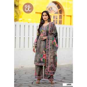 LANCEMENT DE LA NOUVELLE TENTURE FESTIVE KURTI PENT AVEC TISSU DUPATTA MOUSSELINE LOURDE DOUCE AVEC IMPRESSION NUMÉRIQUE - Product Image 1