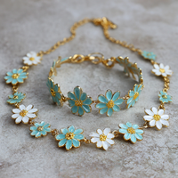 OEM ODM mignon pendentif en émail marguerite naturelle collier bracelet bijoux personnalisés