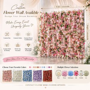 Pannello di Fiori Artificiali Allestimento Scena Matrimonio Stile Raffinato Decorazione Esterna Parete Floreale Decorazione per Matrimonio - Product Image 3