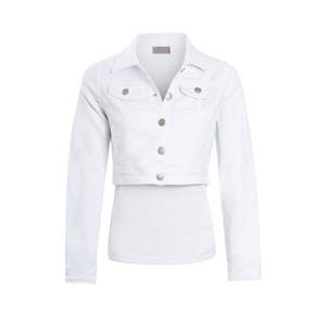 Veste en jean d'hiver en gros pour femmes, taille plus, style long, logo personnalisé, coton extensible, nouvelle conception de veste en jean 2026 - Product Image 2