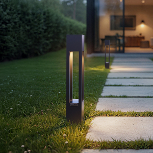Meilleure Lampe Borne LED de Jardin en Aluminium Fonelight, Design Moderne, Éclairage Paysager Extérieur 60 cm Blanc IP65 Étanche Ra80 40000 - Product Image 1
