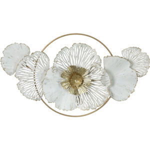 Accessoires de décoration intérieure, art mural en métal, sculpture murale ronde en fer forgé, design feuille de lotus, pour salon - Product Image 4