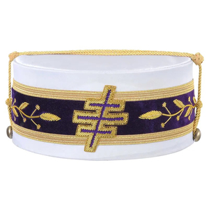 Nuevo Gran Maestro más eminente del pasado de alta calidad Gran Campamento Caballeros Templarios Commandery Crown Cap Púrpura Terciopelo Blanco - Product Image 4