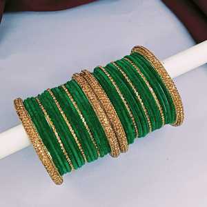 Ensemble de bracelets indiens strass CZ cristal mariage mariée velours bracelet bracelets bijoux pour femmes filles (lot de 34) - Product Image 2