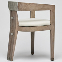 Chaise de salle à manger en bois massif avec siège rembourré, fauteuil de style européen moderne, couleur et taille personnalisables pour la maison, l'hôtel, l'appartement, la cave à vin