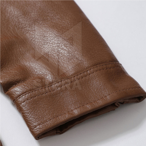 Veste en cuir de vachette pour homme de qualité supérieure pour l'automne et l'hiver, col montant, imperméable, respirante, écologique, décontractée, personnalisable - Product Image 5