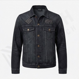 Veste en jean longue pour femme, en coton, couleur personnalisée, hiver, unie, tendance, décontractée, streetwear, vêtement d'extérieur - Product Image 1