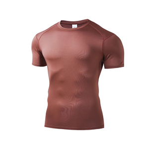 Custom Slim Fit <b>Compression</b> Gym <b>Shirt</b> <b>Men</b> Quick Dry T <b>Shirt</b> Breathable Bodybuilding Training Wear Wholesale - Product Image 2