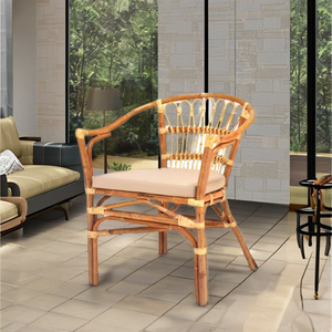 Sillón clásico hecho a mano ratán tipo FLADEO madera duradera apartamento Hotel sala de estar diseño Modular Venta caliente Villa - Product Image 4