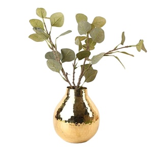 Jarrón de flores de latón para decoración del hogar, diseño elegante dorado, cantidad a granel, decoración festiva para el hogar, mesa decorativa, hotel, hecho en India - Product Image 1