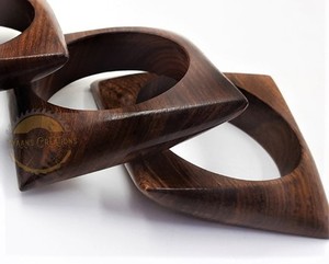 Bracelet en bois Sheesham bracelet en bois de forme ronde (AC 5471) meilleure qualité par Ayaans créations bracelet en bois - Product Image 5