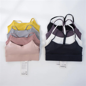 Sujetador deportivo transpirable y ligero de nailon y elastano para mujer - Soporte alto, espalda cruzada, sin costuras, para yoga y ropa deportiva - Product Image 2