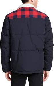 Chaqueta de cuero de lona original de otoño para hombre, estilo acolchado con cuello levantado, precio razonable, talla grande, moda - Product Image 2