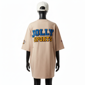 Camiseta Extra Grande de Algodón para Mujer, Tejido Jersey Transpirable y Grueso con Logotipo Bordado, Camiseta Extra Grande 100% Algodón para Mujer - Product Image 2