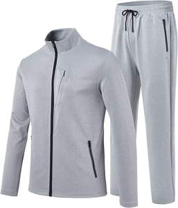 Ensemble de survêtement d'hiver pour homme 100% coton de haute qualité, respirant, grande taille, ensemble de jogging sportif, logo personnalisé, capuche, motif uni imprimé - Product Image 3