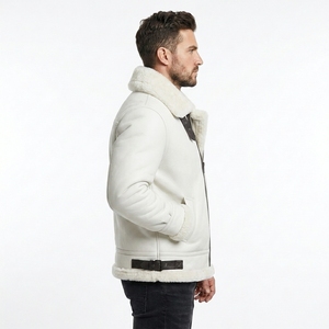 Veste en cuir véritable pour hommes, vente en gros, vêtements d'extérieur décontractés de qualité supérieure, veste tendance, fournisseur direct d'usine OEM ODM - Product Image 3