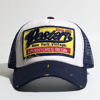 Gorra Trucker Unisex de Lona y Malla de 5 Paneles Estilo Hip Hop con Bordado de Terciopelo y Estampado Puff, Estilo Casual para Ciclismo, Tejido Común