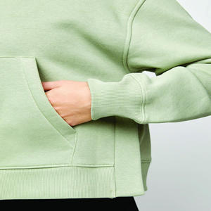 Sweat à capuche pull surdimensionné lourd avec logo imprimé personnalisé sweats à capuche légers à épaules tombantes pour femme - Product Image 5