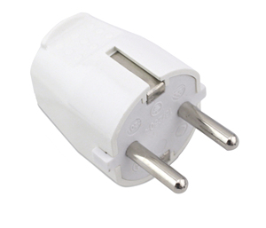 Connettore aereo bipolare con TTL bianco 16A 250V in termoplastico autoestinguente (GSC 0203998) - Product Image 1