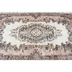 Tapis turc 3,8x7 pieds (116x212 cm), tapis vintage marron patchwork - Product Image 5