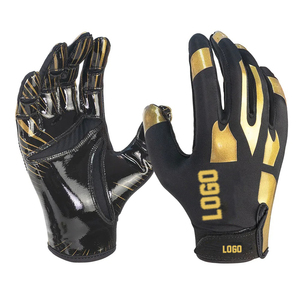 Gants de football américain Drapeau américain Gants de football américain Meilleure qualité Grip avec logo personnalisé Gants de football américain - Product Image 2