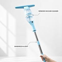 Aspirateur sans fil portatif 2-en-1 et nettoyeur de vitres électrique, raclette de nettoyage de vitres domestique pour le nettoyage des fenêtres