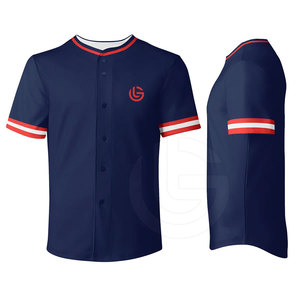 เสื้อเบสบอลผ้าโพลีเอสเตอร์ระบายอากาศสำหรับใส่เล่นกีฬา100% พิมพ์ชื่อได้ตามต้องการ - Product Image 4