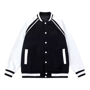 2025 chaqueta Varsity con logotipo personalizado para hombres de alta calidad al por mayor transpirable bordado universidad béisbol Letterman chaqueta hombres - Product Image 1