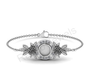 Componente de Pulsera de Plata Genuina de 8mm con Base Redonda para Resina y Cenizas, Joyería de Alta Calidad a Precio de Fábrica, Superventas 2025 - Product Image 4