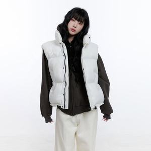 Chaleco bombardero acolchado aislado elegante protección contra el frío urbano ligero transpirable a prueba de viento para uso diario - Product Image 6